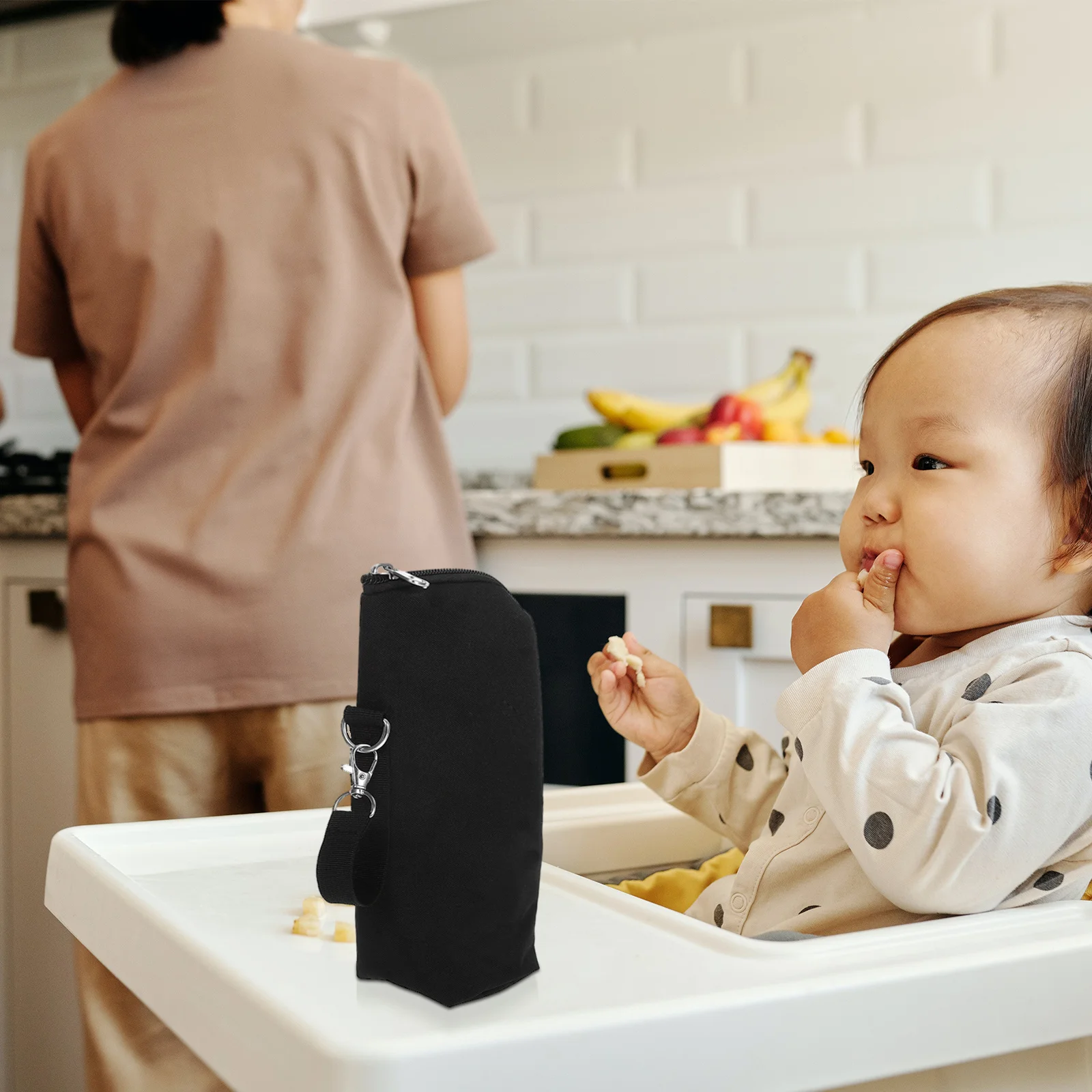 

Портативная детская изолированная сумка для детских бутылочек, легкая термосумка-холодильник для грудного молока, путешествий, кормящих мам, черная