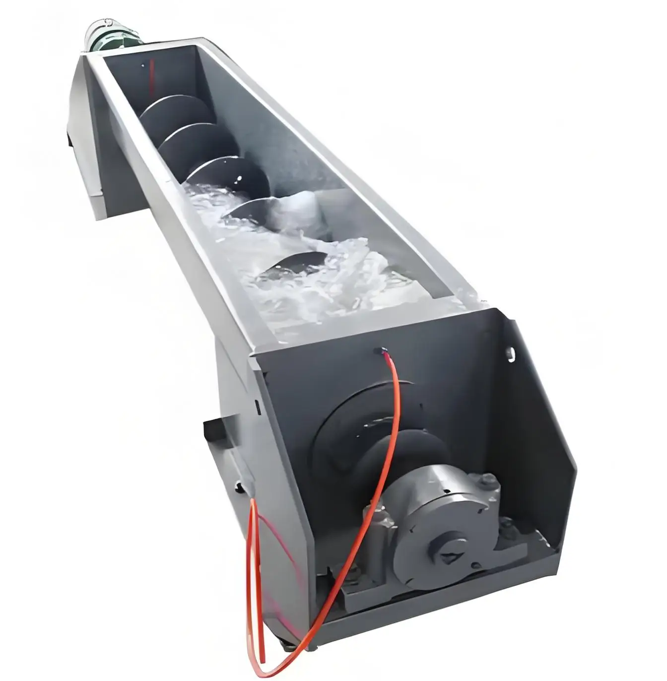 Heated Spiral Conveyor For Grain-Resistant Hot Cement Applications