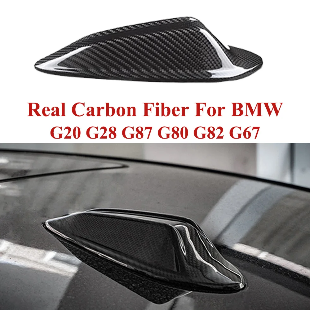 

For BMW 3 Series G20 G28 M2 G87 M3 G80 M4 G82 X7 G67 2023+ Real Carbon Fiber Shark Fin Antenna Cover