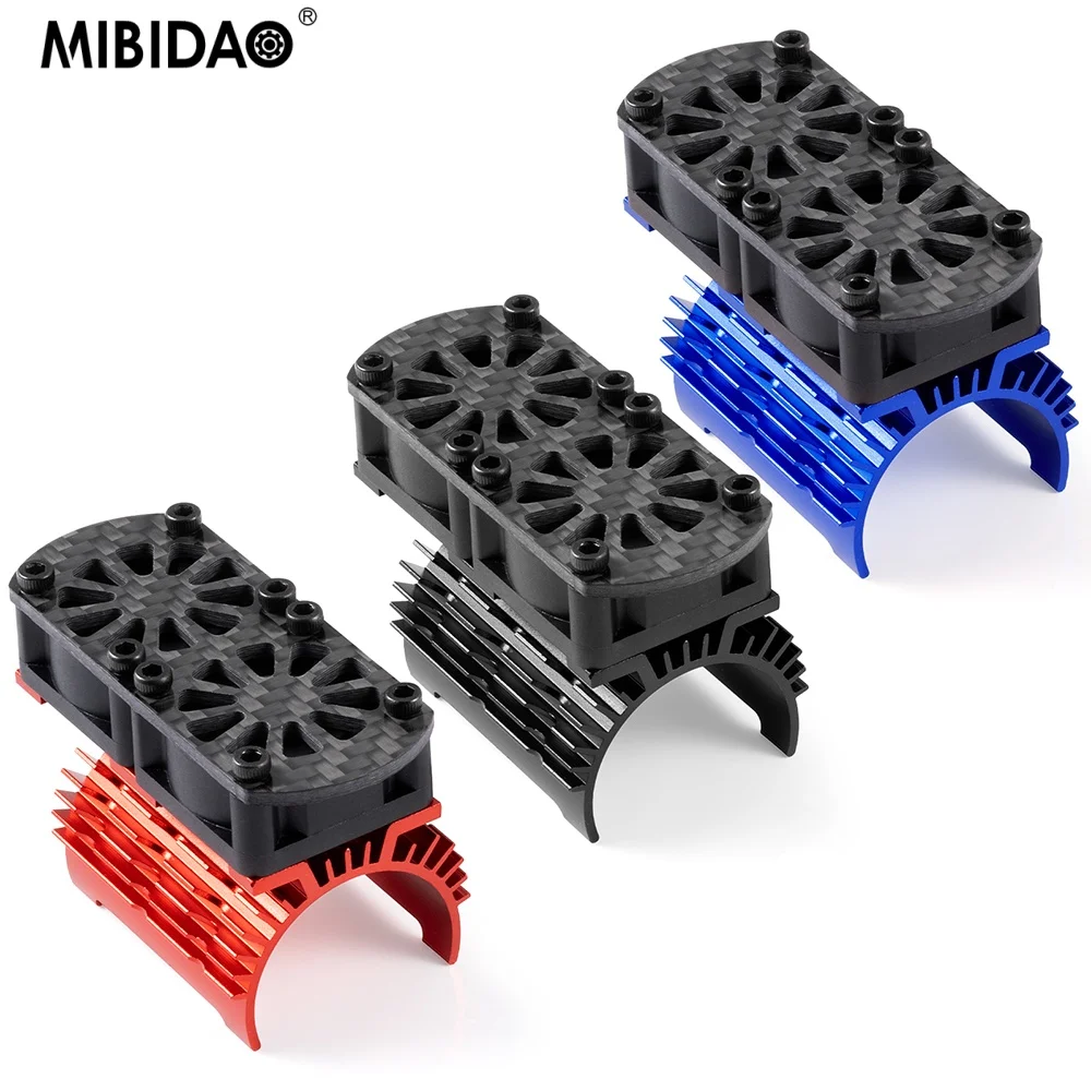 

MIBIDAO Universal 380 Motor Cooling Fan Heatsink for 1/10 1/12 1/14 1/16 RC Car 380 390 Brushless Motor Upgrade Parts