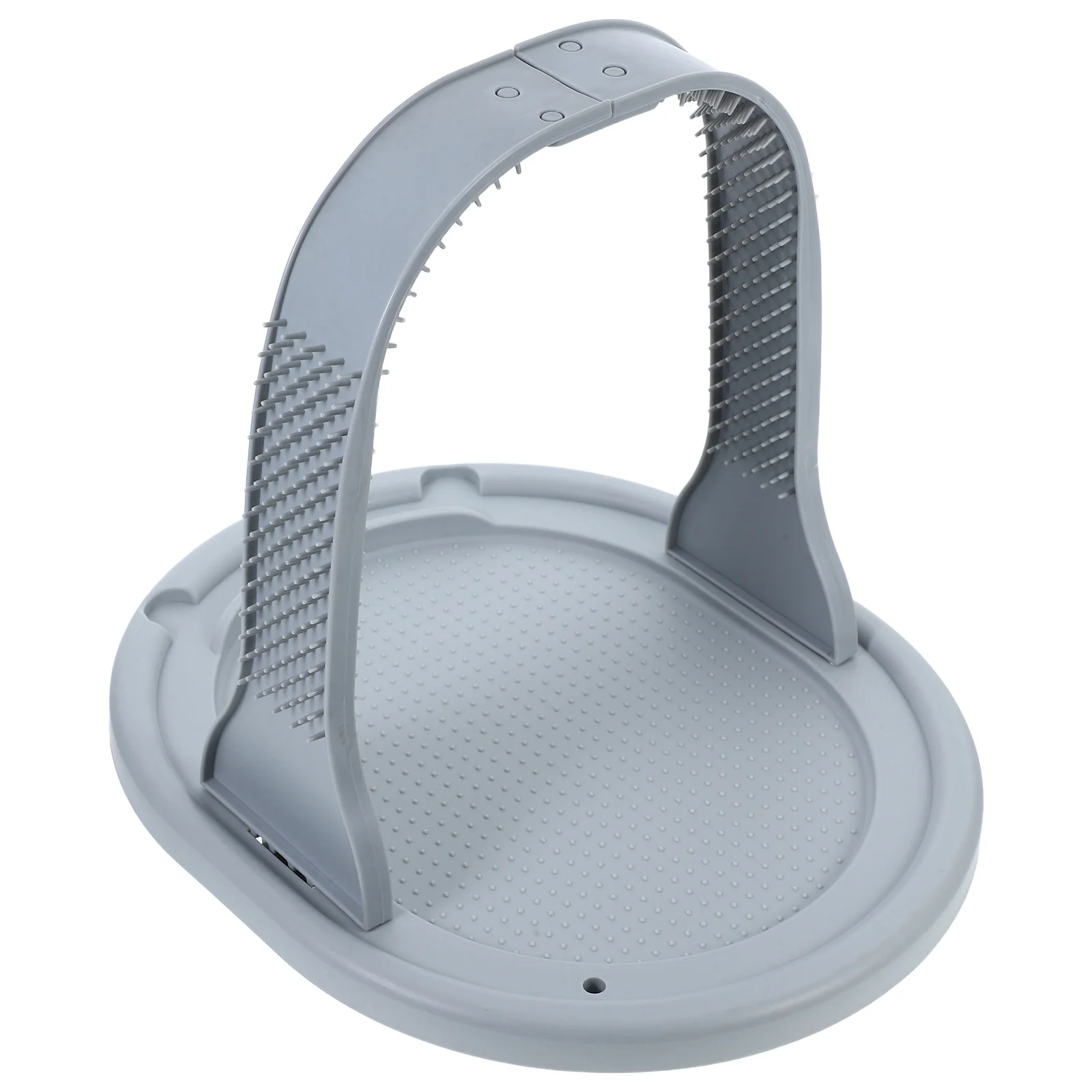 

Gray Arch Cat Grooming Massager Safe Multi Functional Self Cleaning Board for Cats Non Slip Design Compact Size for Home Use