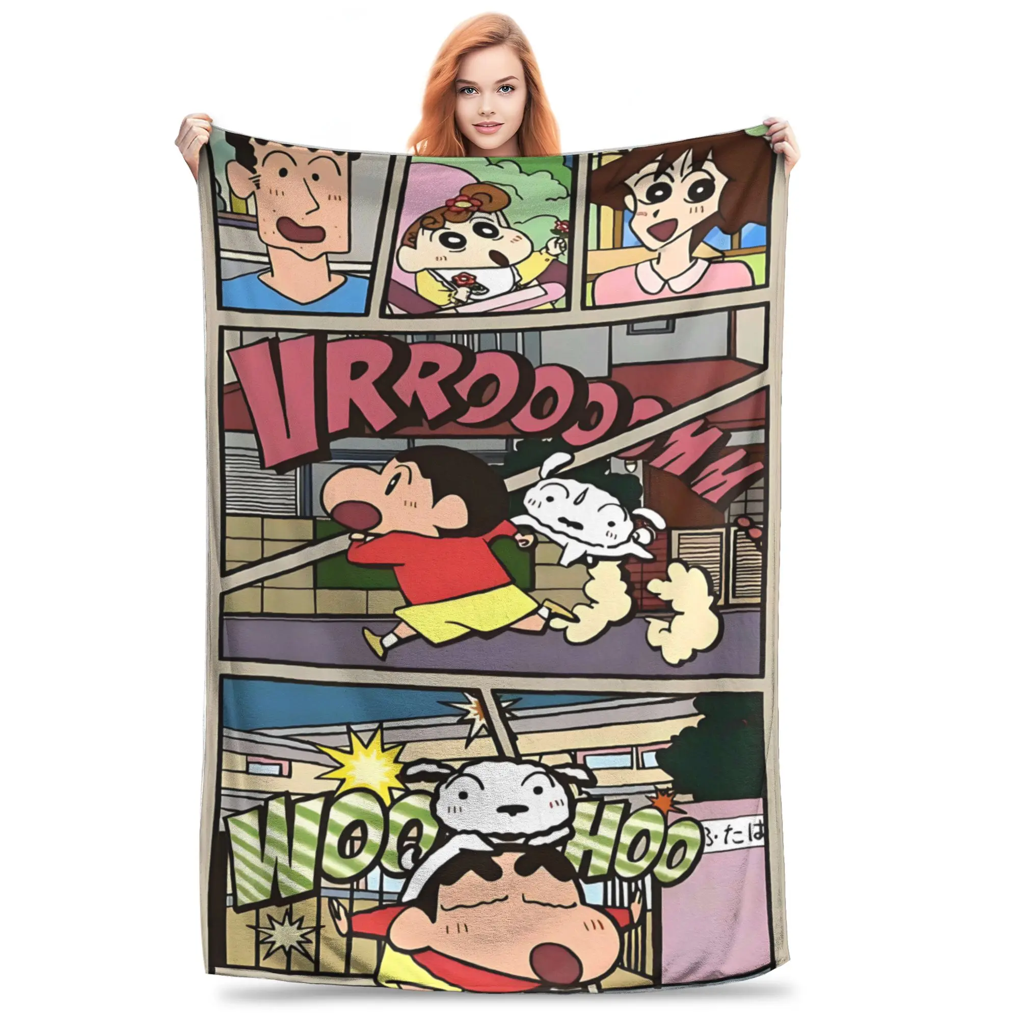 1PC Crayon S Shin chan  home room decorations Winter Blankets for Adults Bedding Home Interior Sofa Knee