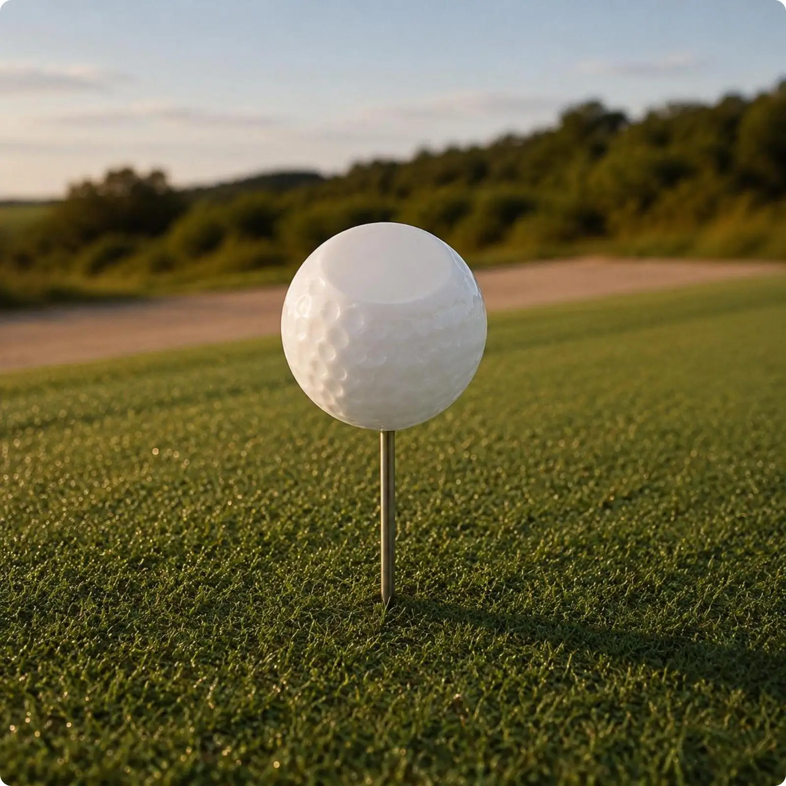 Course Teeing Starter Golf Ball Shape Marker Glossy Finish ABS Stainless Steel for Golf Setup