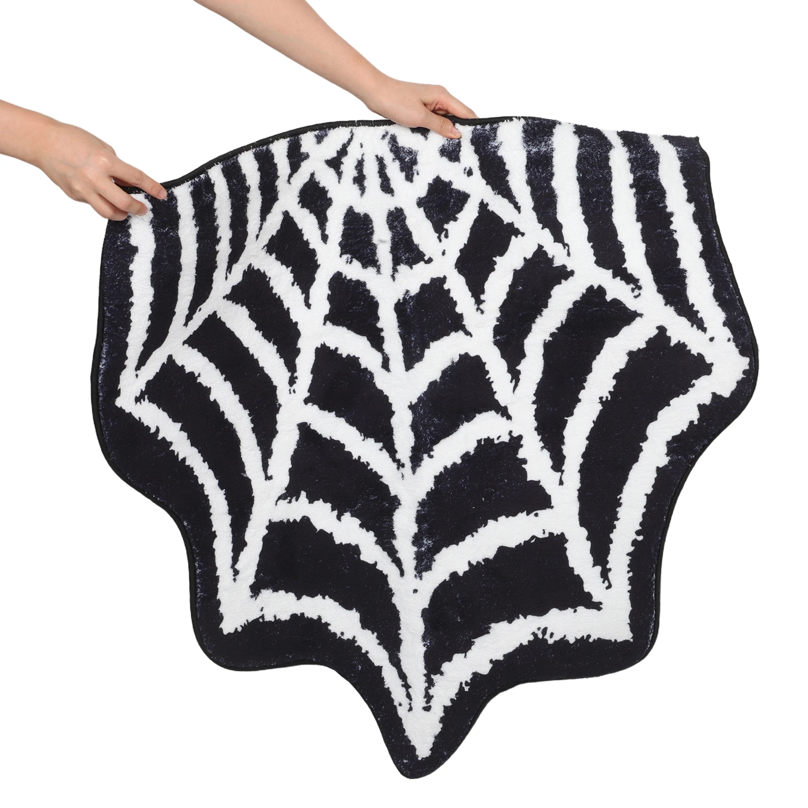 

Halloween Spider Web Floor Mat Non-Slip Absorbent Bath Rug For Bathroom Kitchen Front Door Reusable Spooky Entrance Doormat