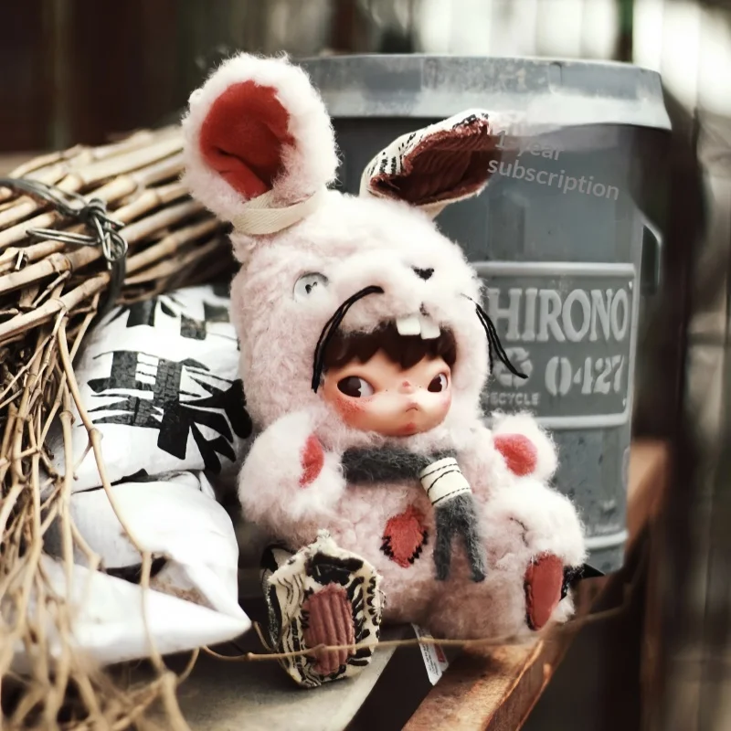 

Pop Mart Hirono Evil Rabbit Plush Doll Blind Box Pendant Special Color Version Collectible Ornament For Adult Collectors