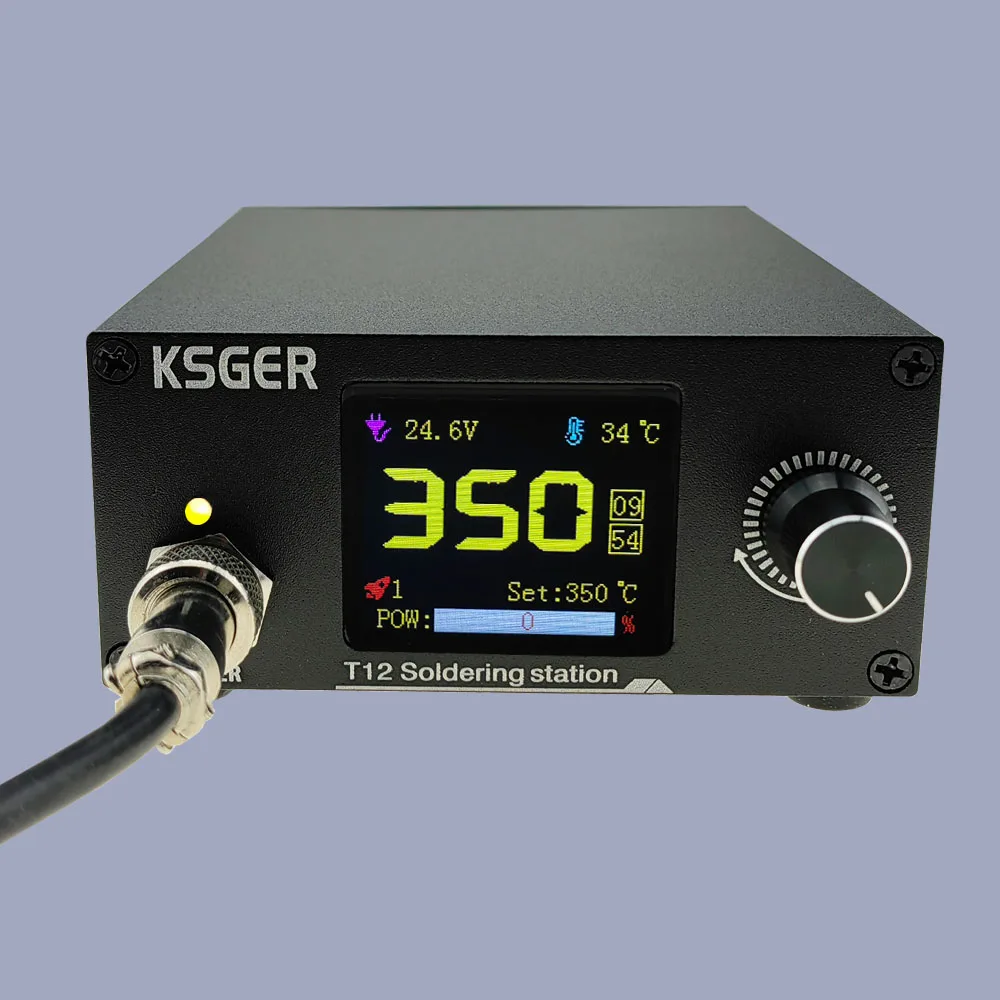 KSGER T12 V2.3 Soldering Station DIY Controller STC Auto-Sleep Welding Tools Iron Tips Aluminum Alloy Case TFT-LCD Display