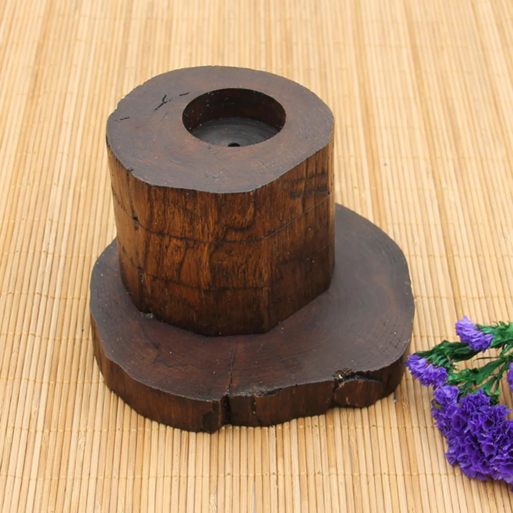 

Wooden Candlestick Holder Three Layers Brown For Table Mantel Dining Room Decor Household Holder