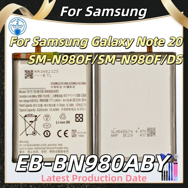 100% Battery EB-BN980ABY For samsung Galaxy Note 20 N980F SM-N980F/DS N980 Battery EB-BN980ABY 4300mAh+Free Tools