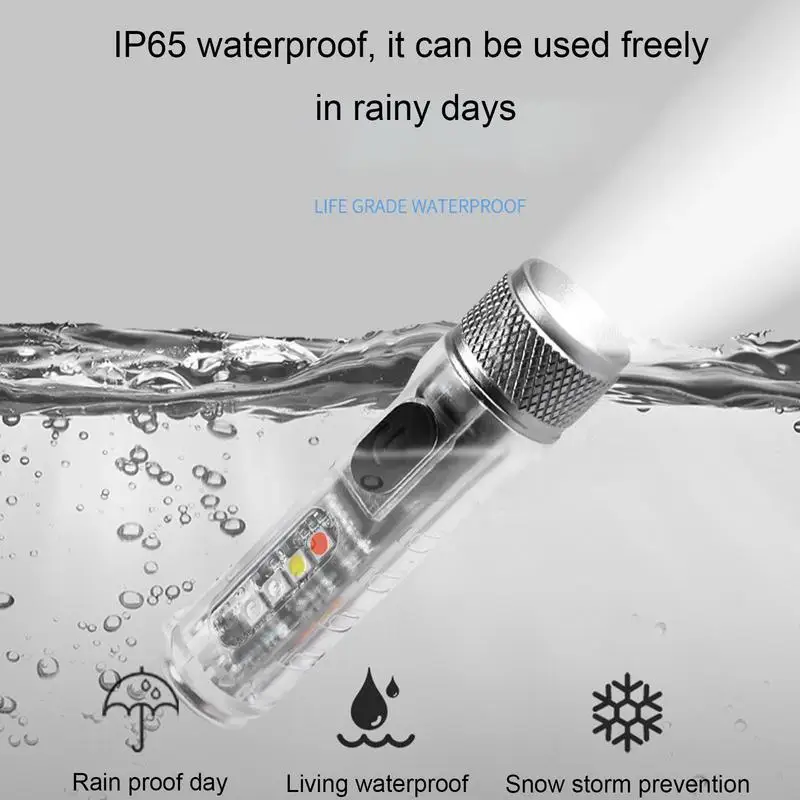 Mini Flashlight Keychain Flashlights Small LED Flashlight Waterproof Key Ring Light For Dog Walking Sleeping Reading Nice Gift