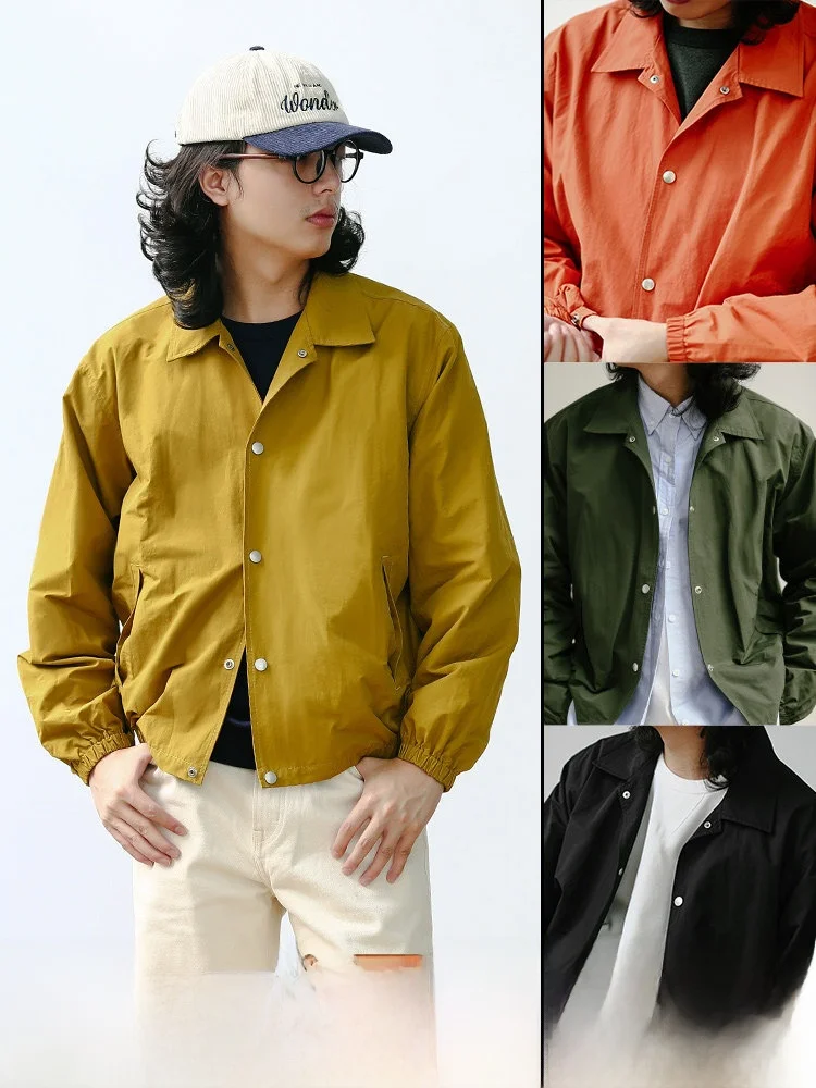 

Ветровка MBBCAR Slim Fit в американском ретро-стиле, молодежная, из хлопка, для работы, осенняя