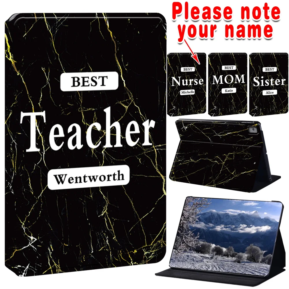 

Customized Name iPad Air 4 2020/Air 5 10.9"2022/iPad Pro 11 2018 2020 2021 2022 Universal Tablet Stand PU Lether Fold Cover Case