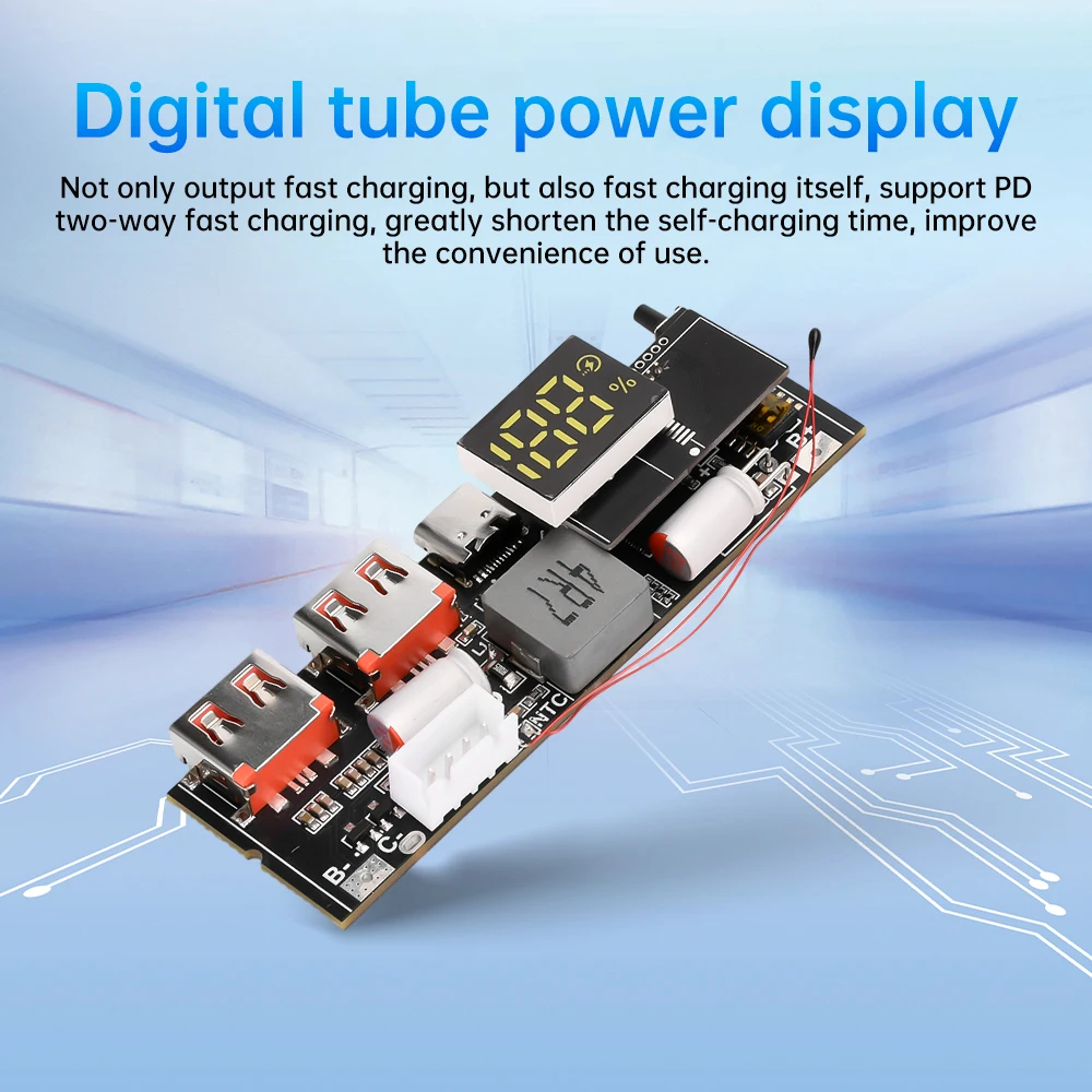 65W/100W Power Bank Diy Circuit Board PD Bidirectional Charge Over Temperature Protection 3S/4S/5S Power Bank Motherboard