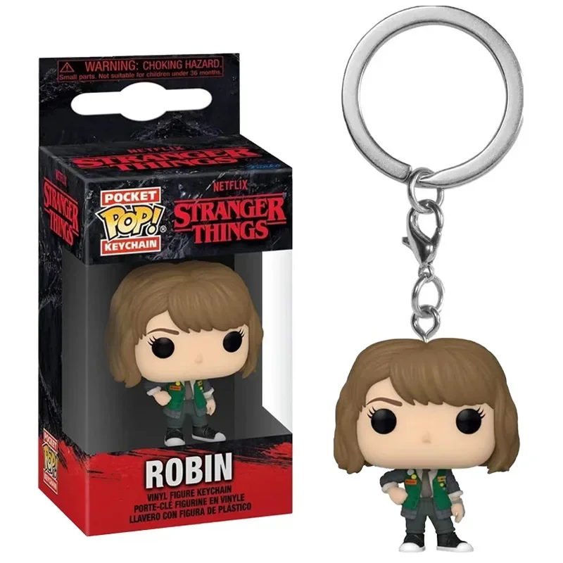 2 قطعة المفاتيح غريب Funko البوب أحد عشر ديموجورجون داستن بارب ستيف روبن شيء المفاتيح لعبة الفينيل نموذج لجسم لعبة طفل