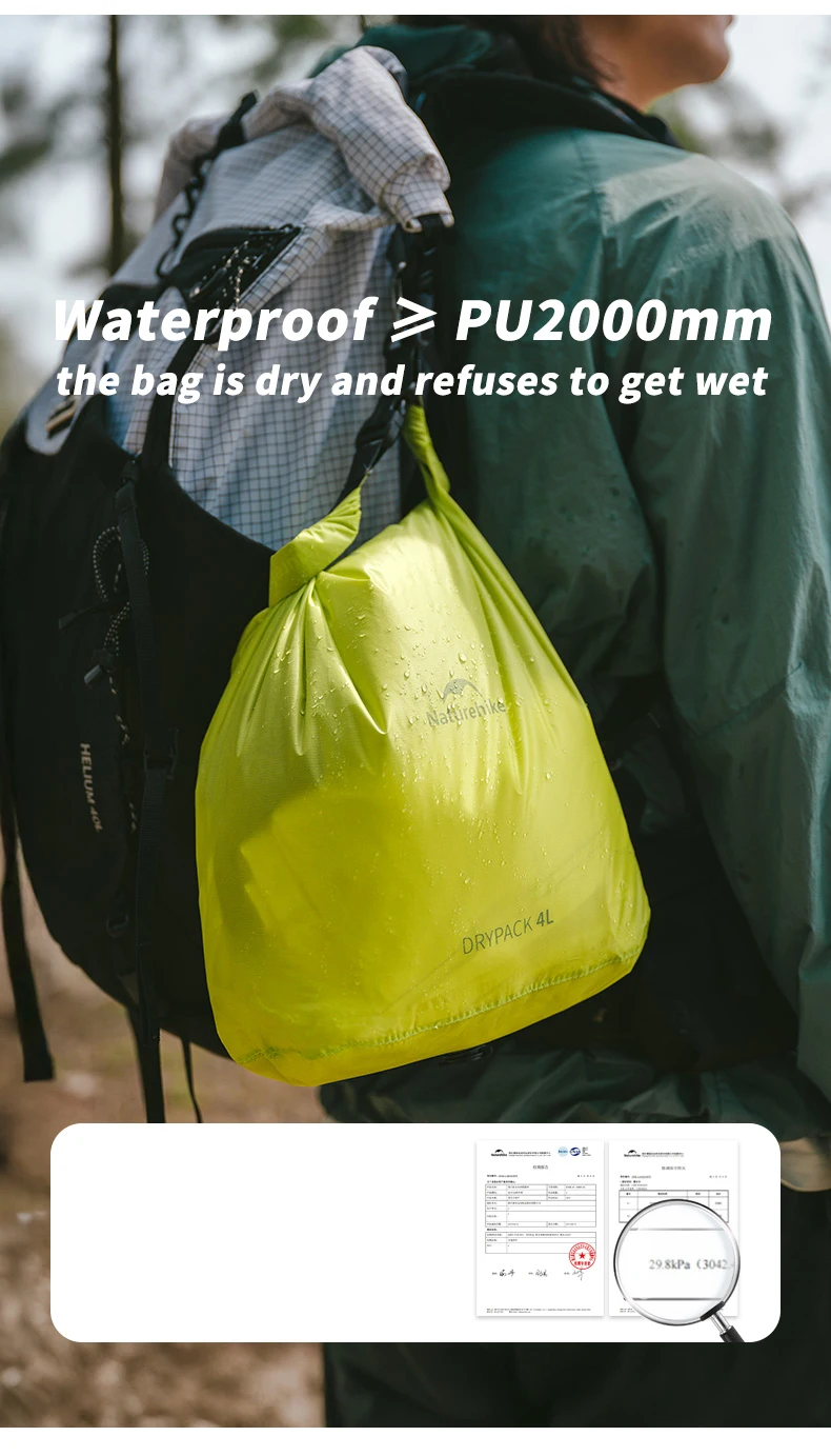 Naturehike 2L/4L/8L Kompressionstasche Schwimmen Wasserdichter Trockensack Beware kleiner leichter Trockensack zum Kajakfahren Angeln Rafting – Detail 5