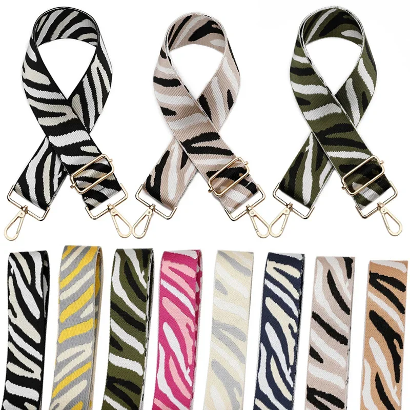 

Zebra Pattern Bag Shoulder Strap Messenger Bag Accessories Diagonal One Shoulder Stripe Bag Belt Replacement Long Shoulder Strap