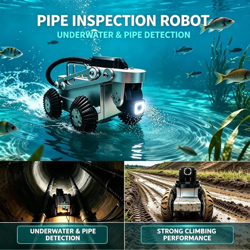 Pipeline Inspection Crawler Robot |CCTV Industrial Pipe Robotic Crawler Sewer drain pipe inspection robot