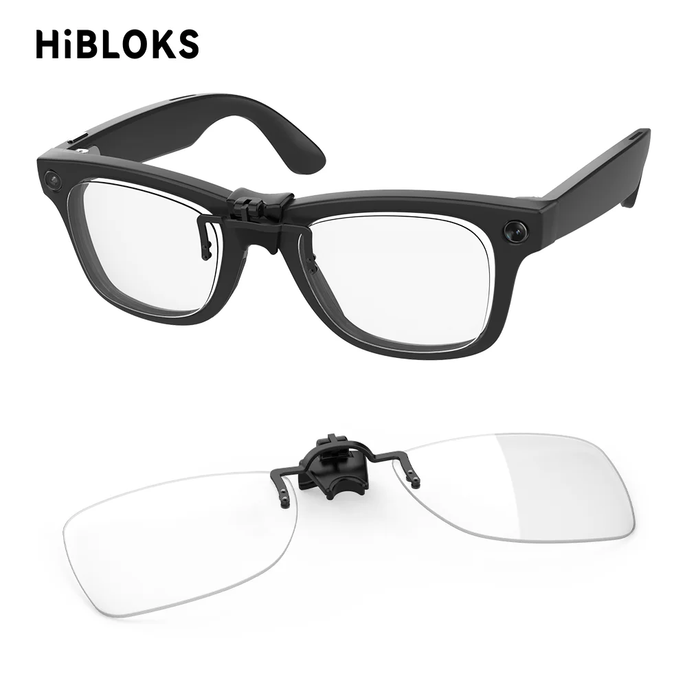 Hibloks flip-up clip-on Reading Glasses For Ray-Ban Meta Wayfarer & GEN 2 RW40012/RW4008/RW4006 Smart Glasses Presbyopic Glasses