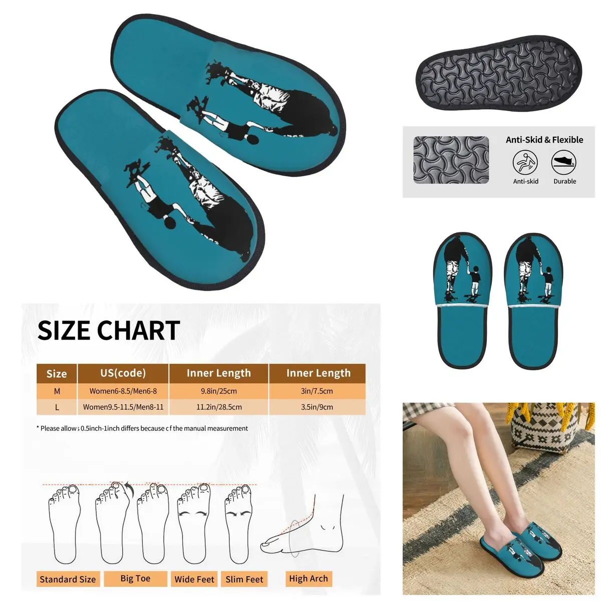 

3D printing Men Women Furry Indoor slippers,Super Dad Cosy special Anti-skid Slippers