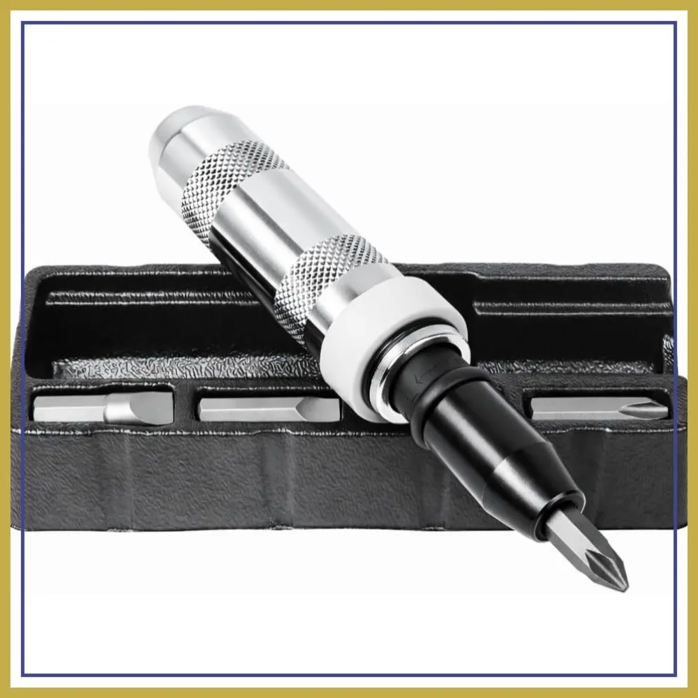 

1/2 Inch Drive Impact Screw Extractor Set - Remove Rusted, Damaged Screws with Slotted & Phillips Bits, Large