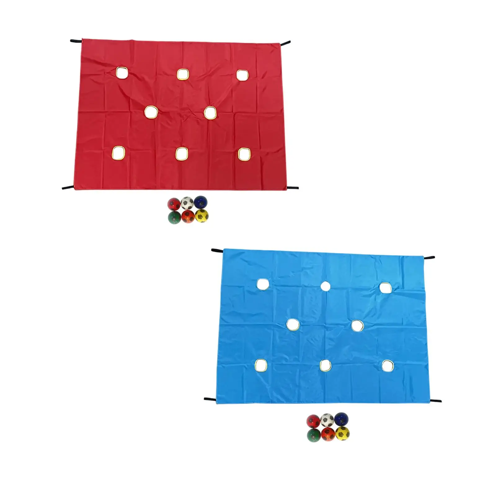 Hole Tarp Set Fun Cooperative Play Equipment Children Kids Interactive with 6 Balls Outdoor Activities Toy Teamwork Group Games