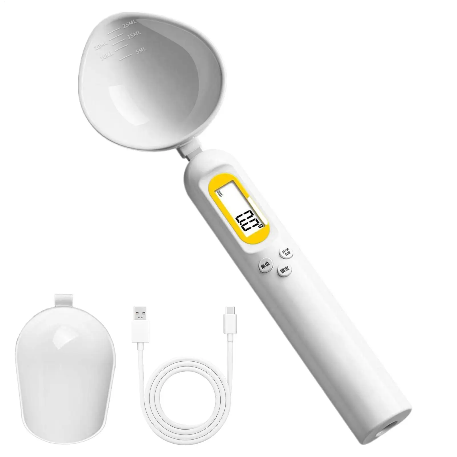 Measure Spoons Digital Display Coffee Tea Sugar Spoon Scale Pet Bowl Measuring Spoon Plastic Washable Kitchen Gadgets tools