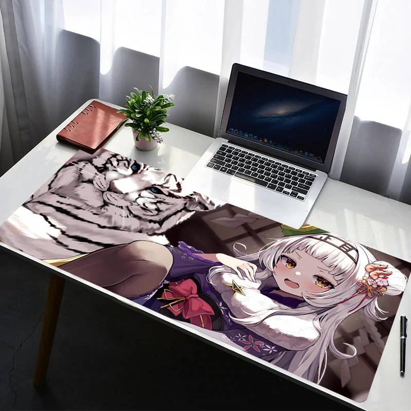 

Mouse Pad Laptop Rubber Extended Desktop Mat Computer Gamer Mousepad Hololive Murasaki Shion PC Gaming Accessories Keyboard Pad