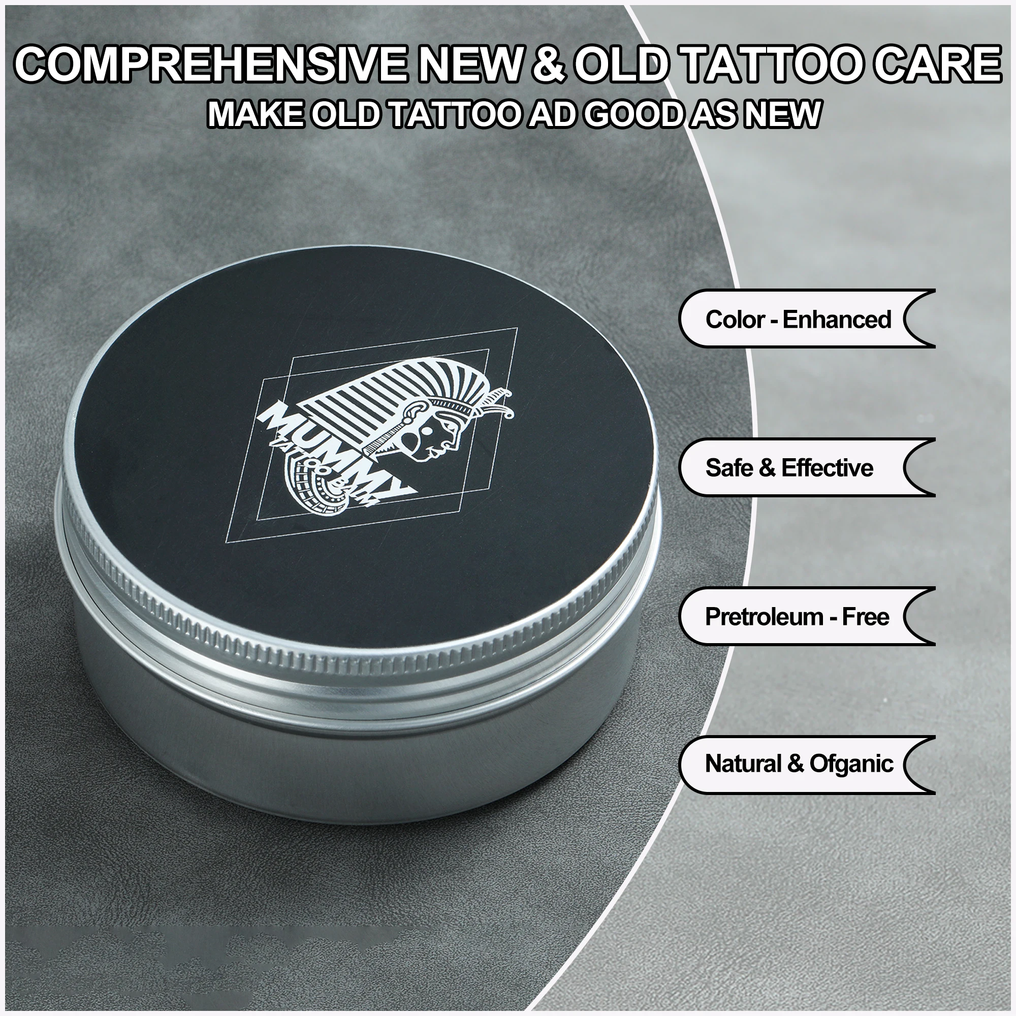 mummy Tattoo Aftercare Balm, Preservative-Free for Artists and Aftercare (150g/5oz） - Image 4