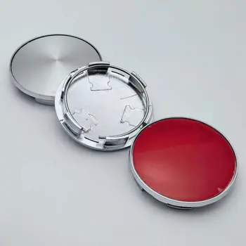 4個無標誌汽車輪圈中心蓋,68毫米/62毫米輪圈蓋,黑色紅色銀色徽章輪圈蓋裝飾配件 6 最佳銷售 62毫米中心蓋 - №1