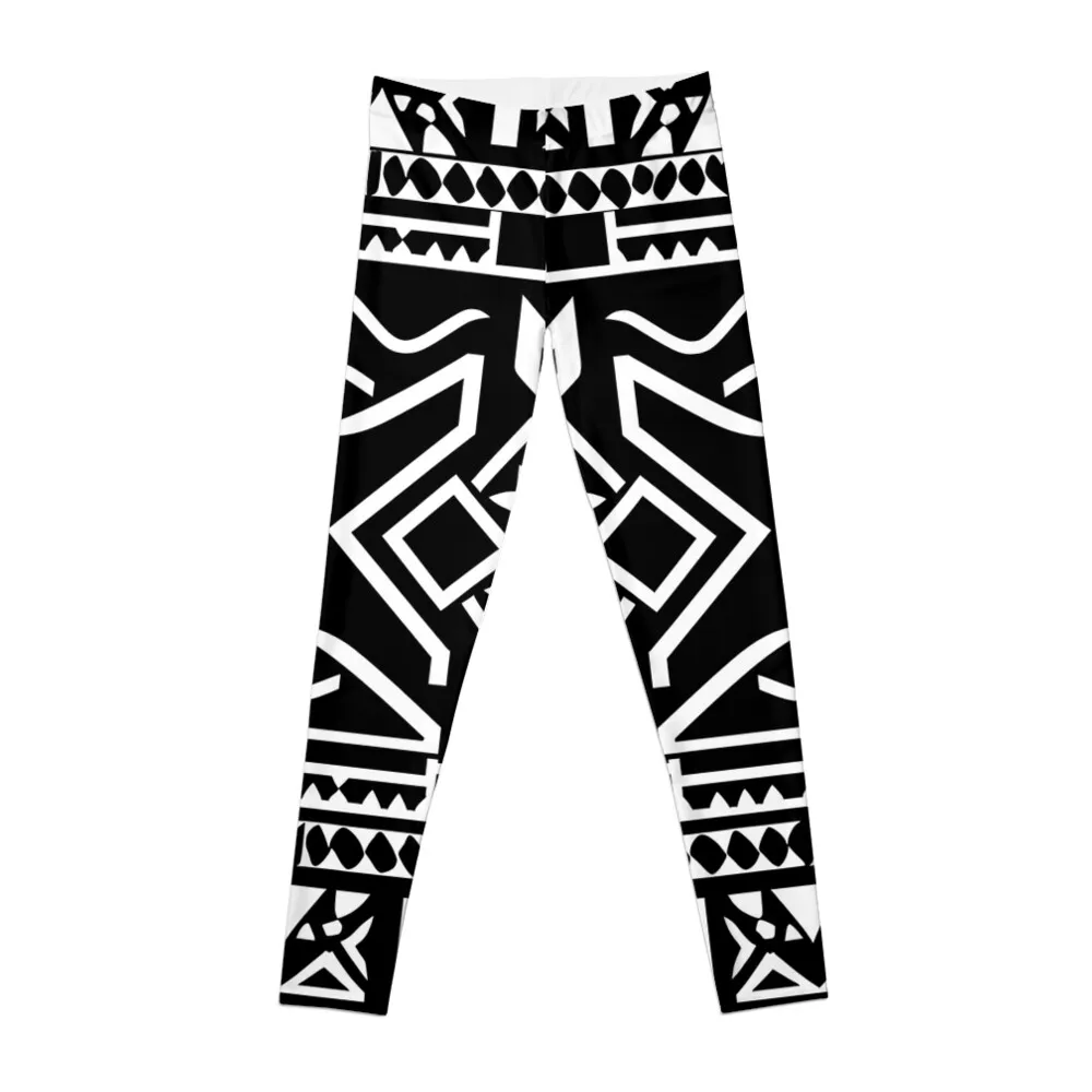 

Bogolan mudcloth- Cool Black and White Bogolan mudcloth t-shirt Design Leggings sports shirts gym Womens Leggings