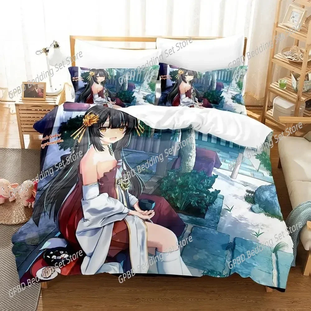 

3D Print Anime Azur Lane 3D Bedding Set Duvet Cover Pillowcases Single Twin Full Queen King Size Home Decor Quilt Boys Gift Quil