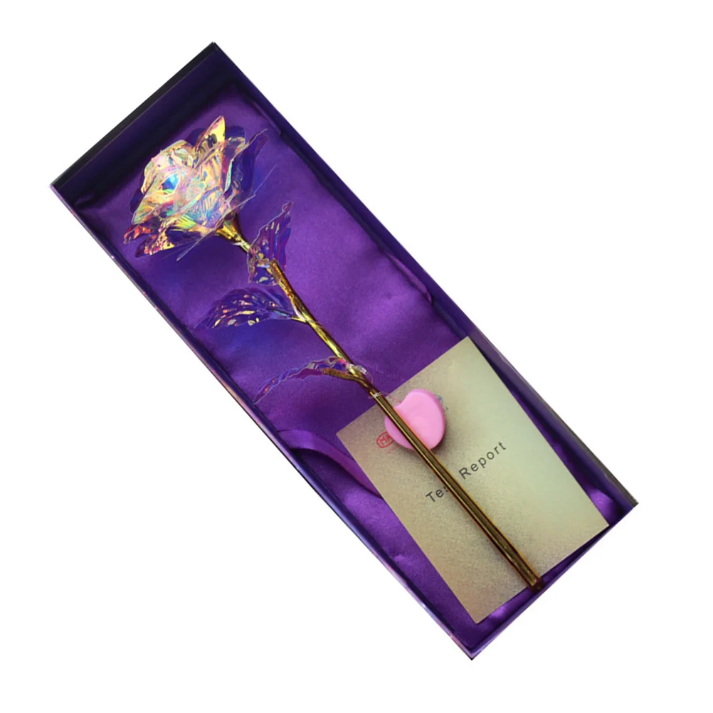 Caixa de presente rosa dourada, flor com estojo de armazenamento elegante, decoração romântica para casa, ideal para amantes, amigos, feriado, presente de aniversário