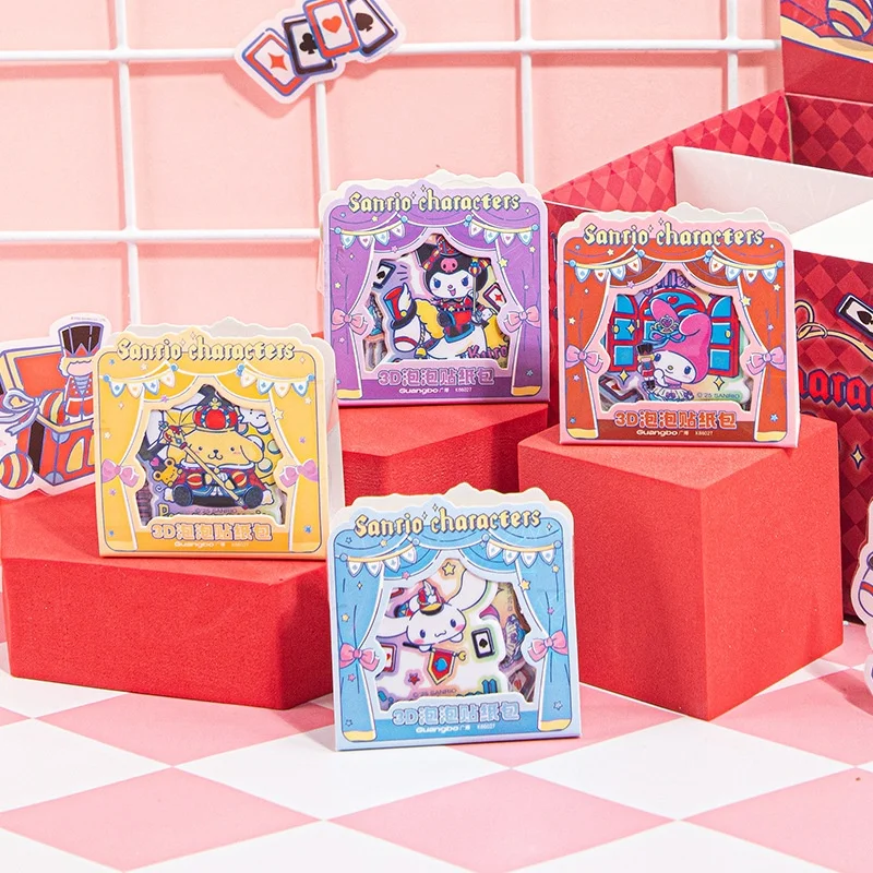 12 حزمة/وحدة سانريو ميلودي كورومي سينامورول ملصقات ثلاثية الأبعاد لطيف سكرابوكينغ Diary بها بنفسك مذكرات ملصق مزخرفة ألبوم عصا التسمية #1
