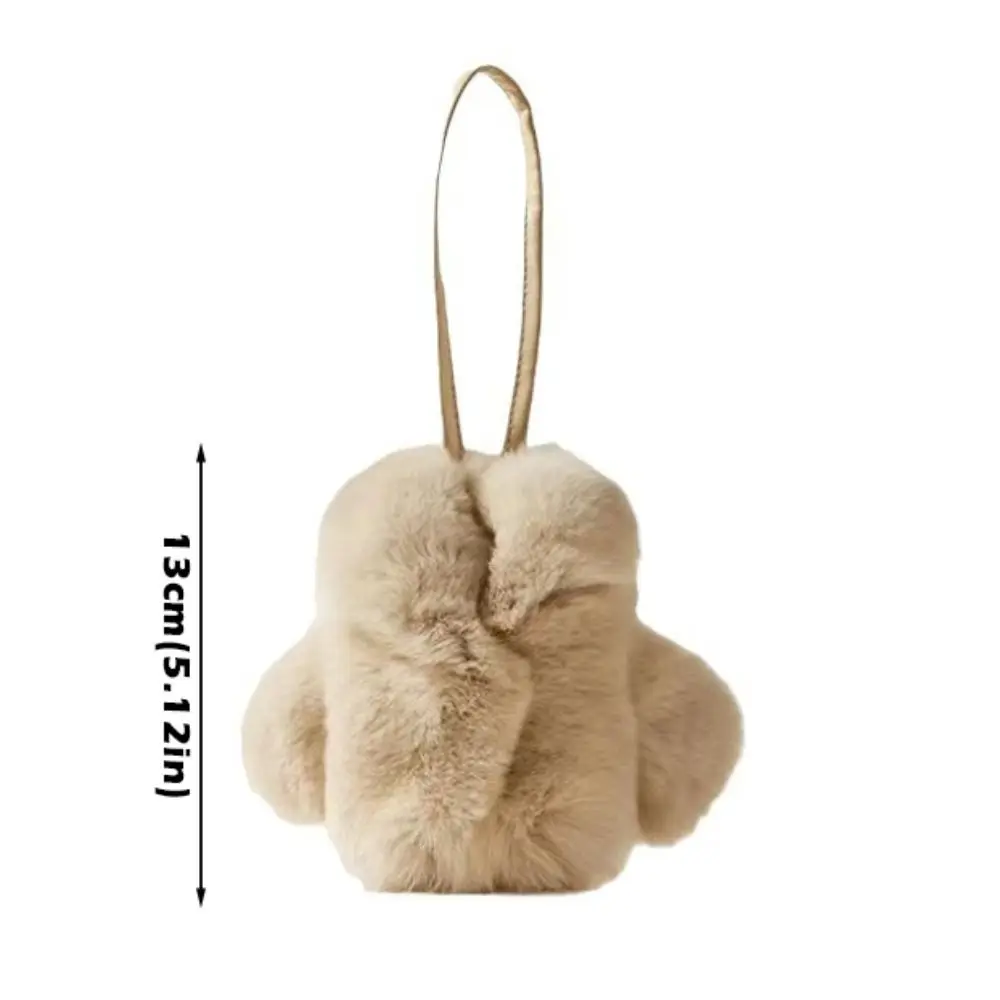 أنيقة فو الأرنب الفراء حقيبة سحر الملابس شكل لينة شنقا زخرفة الأزياء قلادة مفتاح السيارة الديكور