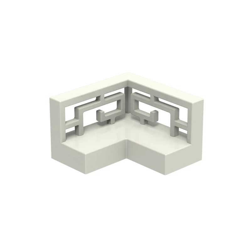 MOC 10 Uds. Kit de bloques de construcción de barandilla con estampado de esquina de 3633W, casa de estilo europeo, castillo, valla, ladrillos, juguete de partículas, regalo para niños