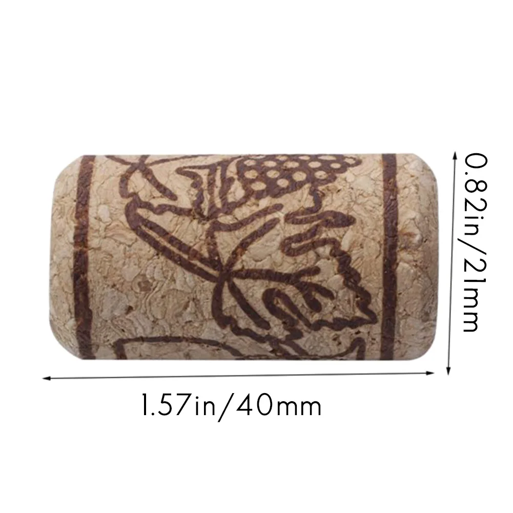 SOFT-200Pcs Wine Cork Sealing Wine Cork Wine Bottle Stopper Bar Tool Bottle Closure Wooden Sealing Cover