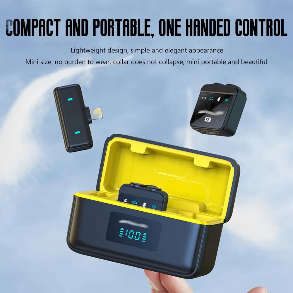 New Q9 Wireless Lavalier Microphone Live Broadcast Portable Pedestrian Sound Microphone Microphone Microphone Card Intervie H4h2