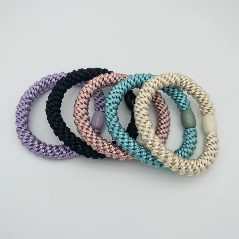 5pcs Rainbow Hair Rubber Bands For Women Elastic Hair Tie Bracelet Girls Thick Hairbands Big Scrunchies Knekki Haar Elastiek