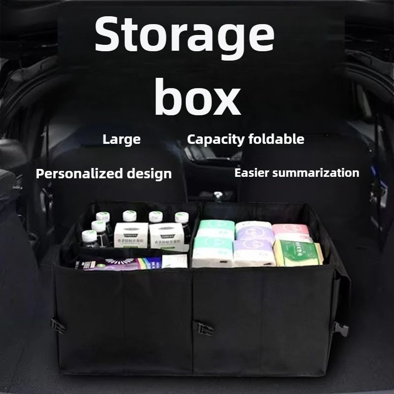 

Автомобильный ящик для хранения, большая емкость, органайзер для багажника автомобиля, экологически чистый, супер прочный, складной, инструмент для хранения грузовиков, ящик для багажника