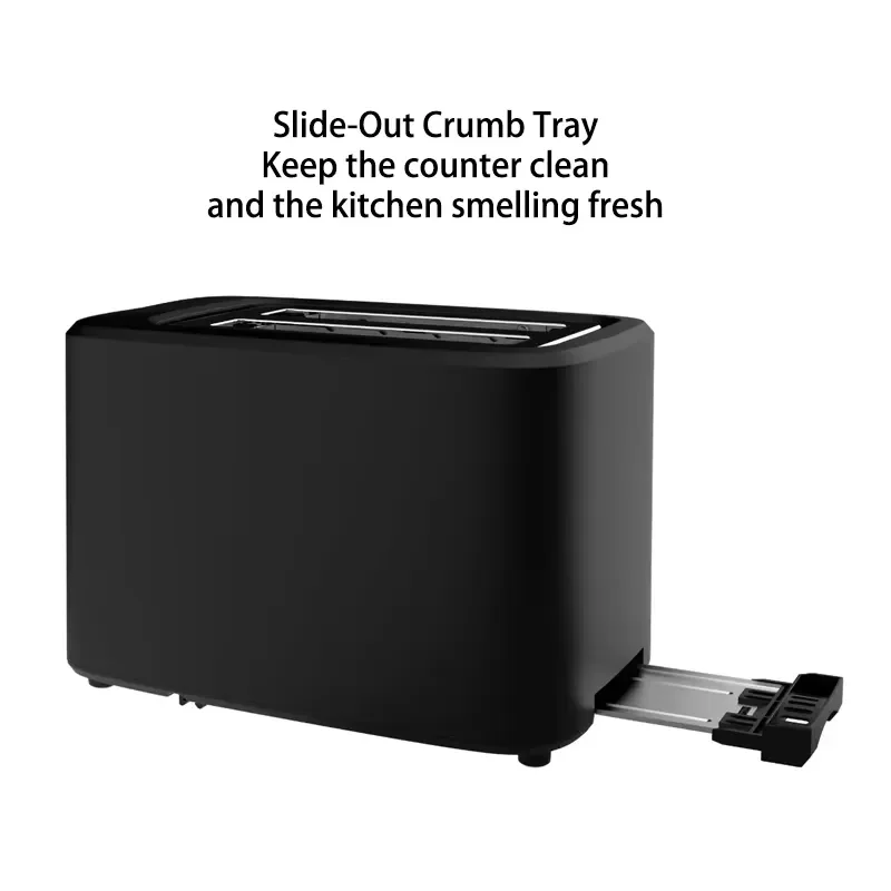 2-Slice Toaster with Extra Wide Slots, 7 Shade Settings, Removable Slide-Out Crumb Tray, Defrost, Reheat, Cancel Button, 700W