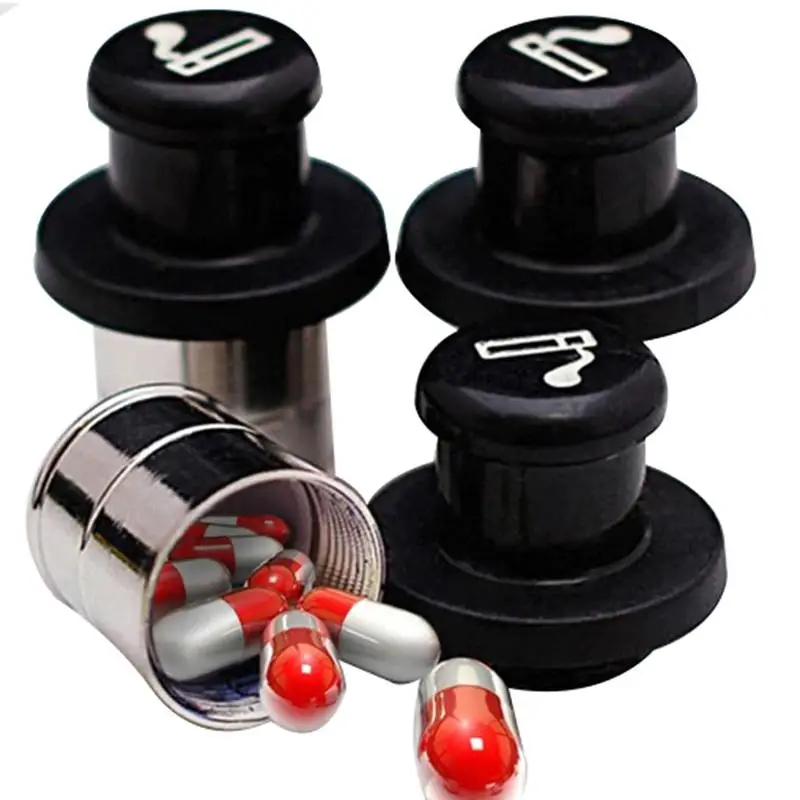 Auto Car Accessories Hidden Secret Stash Cigarette Lighter Shape Medicine Box Portable Pill Container Case