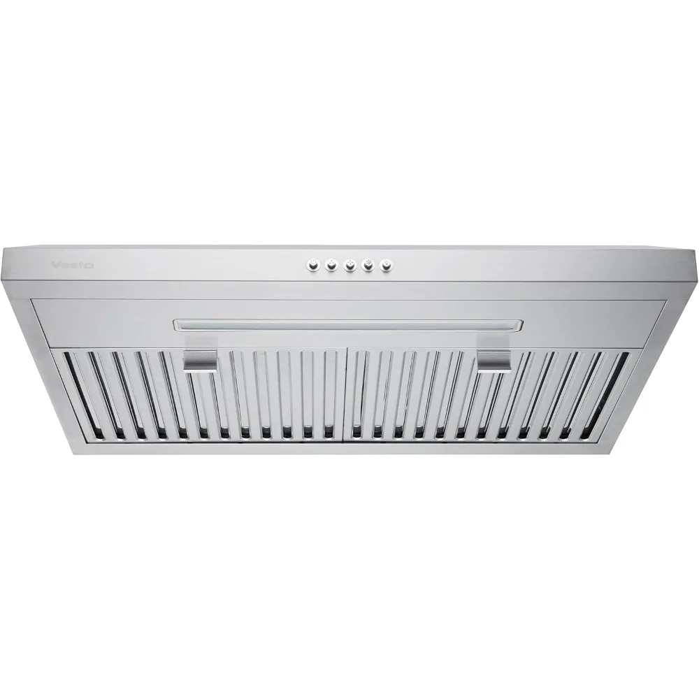 Charlotte Under Cabinet Range Hood, Controle de Botões Mecânicos, Máquina de Lavar Louça, Defletor, 3 Níveis de Velocidade, 500cfm