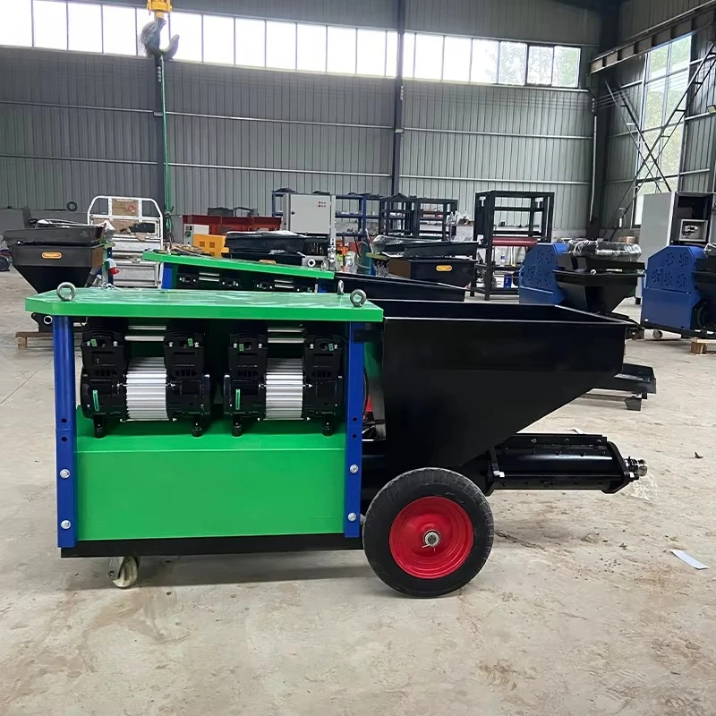 Small Mortar Spraying Machine Putty Real Stone Paint Wall Spraying Machine Plastering Machine Plunger Hydraulic Mortar Sprayer