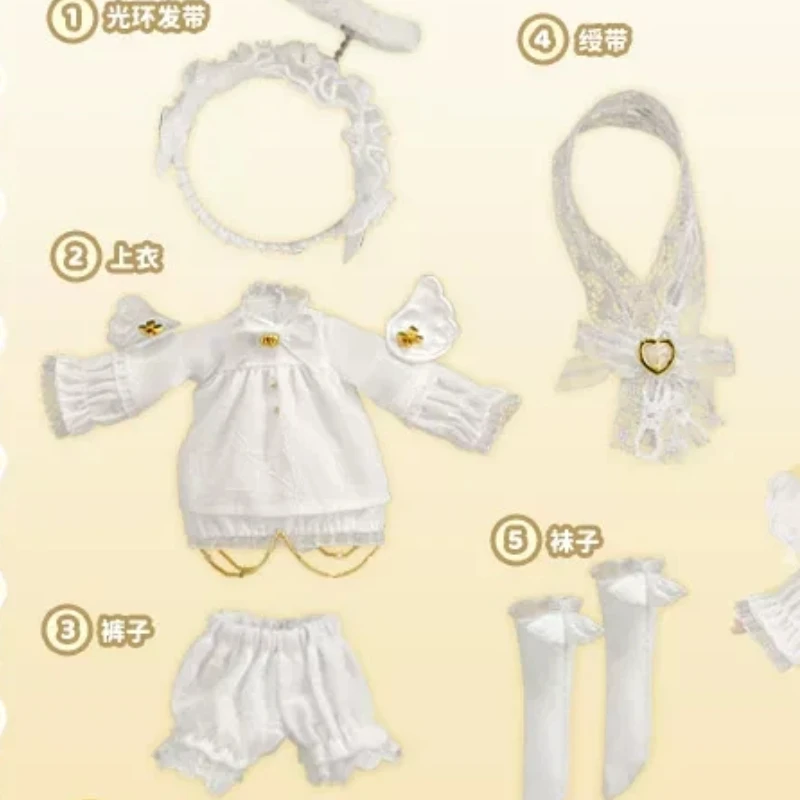 

COME4FREE Bjd Doll Clothes Ob11 Doll Outfit White Lace Cupid Angel Dress Wing Decoration For Adult Collectors Hobby Display