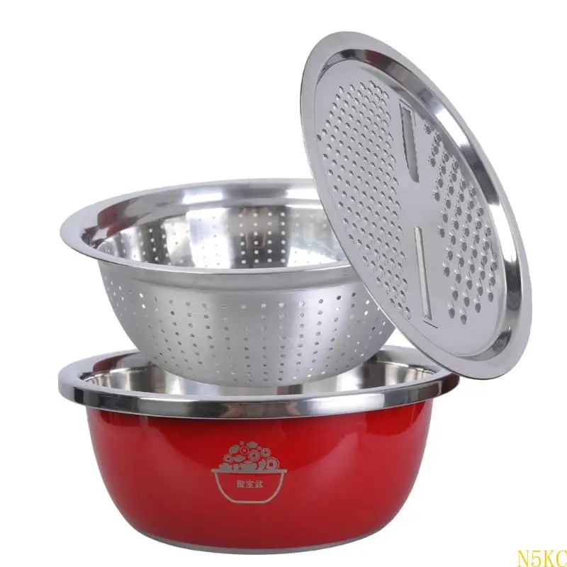 N5KC Large Capacity Multifunctional Basin Durable Rustproof Basin with Lid Perfect For Daily Cooking And Party Preparation