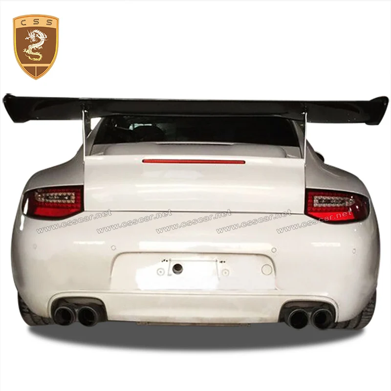 

Половина углеродного волокна, задняя крышка багажника для обновления Porsche 997 GT3RS/GT4, автомобильное хвостовое крыло с базовыми молдингами, аксессуары