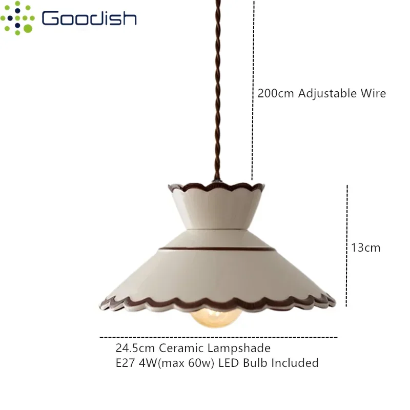 Modern Minimalist Polished Copper Drawing Ceramic LED Pendant Light Art Handmade Lamps for Restaurant Home Decoration Chandelier