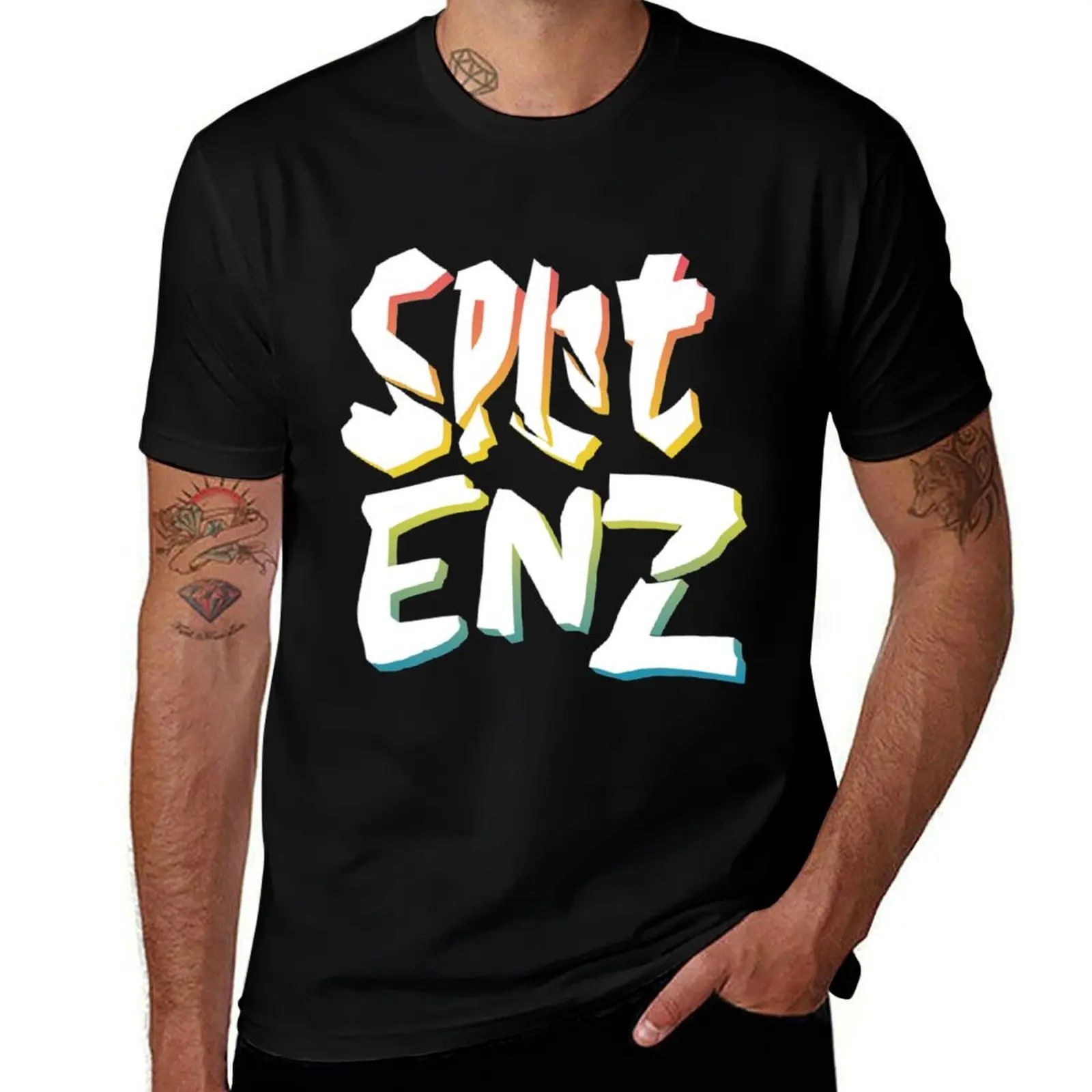 Split Enz T-Shirt Holiday Casual Short Sleeve Top T-Shirt