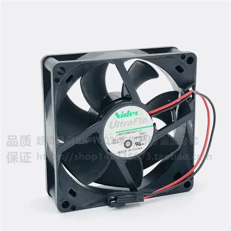 U80T24MS4A7-51 for Nidec 8CM 24V 0.165A Inverter Cooling Fan 8025