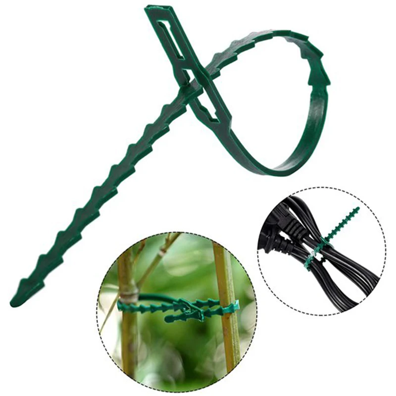 Adjustable Plastic Plant Cable Ties Reusable Cable Ties For Garden Tree Climbing Support Plant Vine Tomato Stem Clip