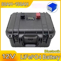12V 80Ah 90Ah 100Ah 150Ah LiFePO4 Battery Pack Portable suitcase With BMS 1200W motor For 12.8V UPS E-Boat RV Inverter Solar